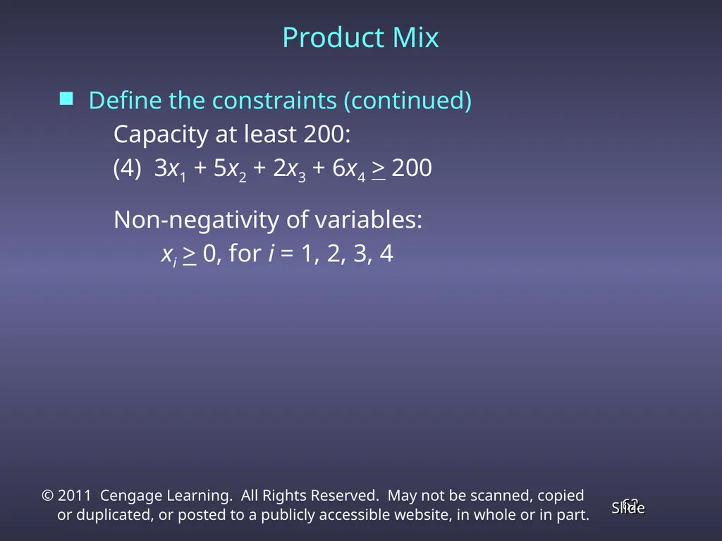 Chapter 4 Linear Programming Applications in - slide 62 of 70