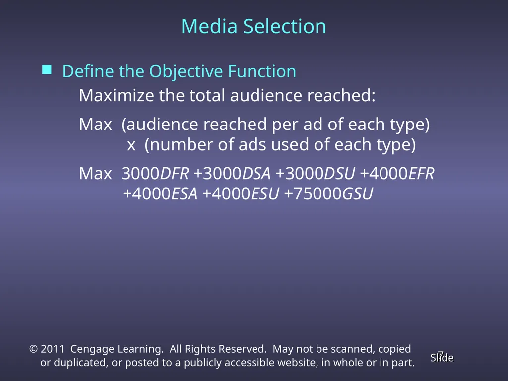 Chapter 4 Linear Programming Applications in - slide 7 of 70