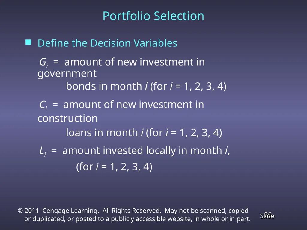 Chapter 4 Linear Programming Applications in - slide 26 of 70