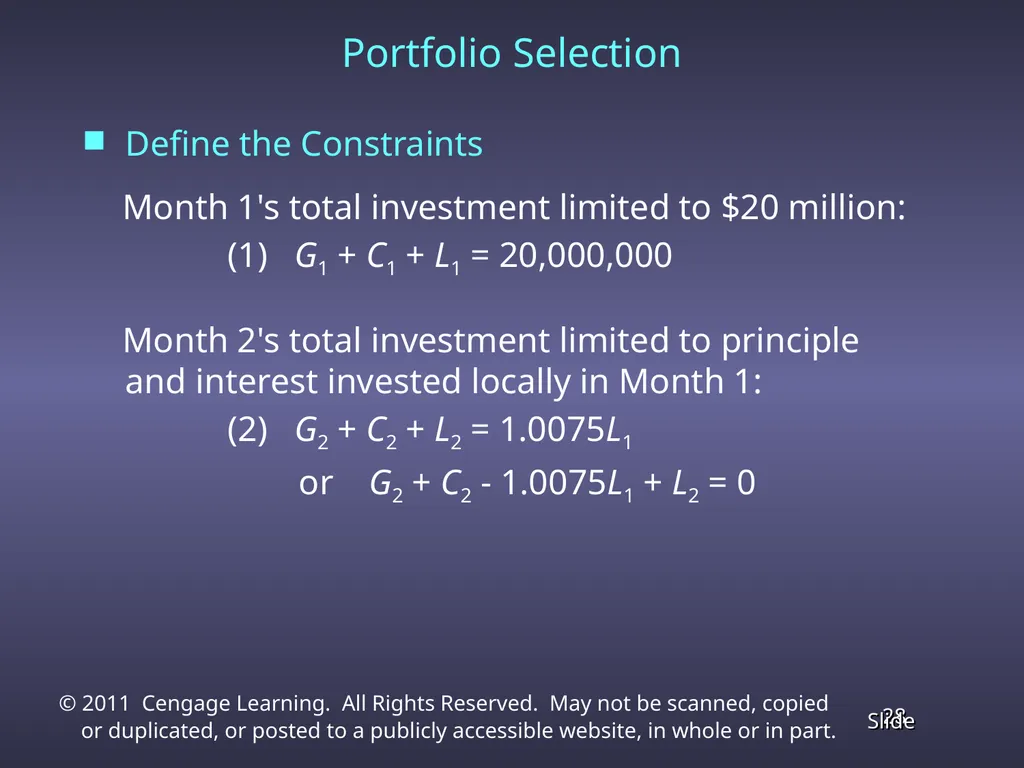 Chapter 4 Linear Programming Applications in - slide 28 of 70