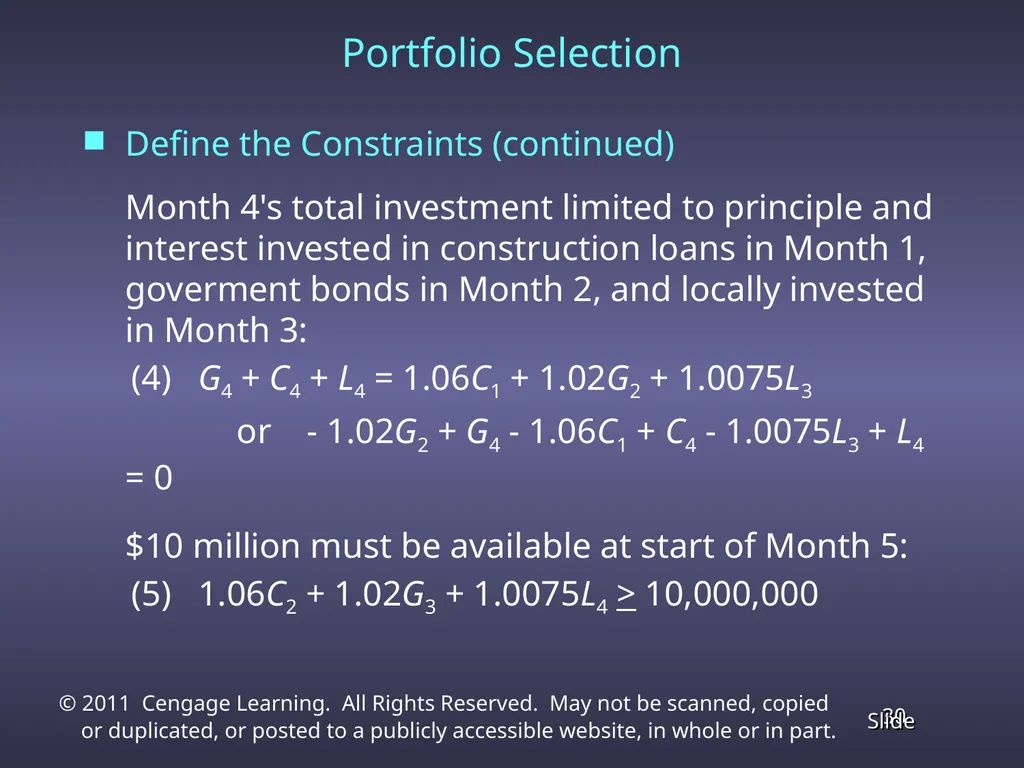 Chapter 4 Linear Programming Applications in - slide 30 of 70