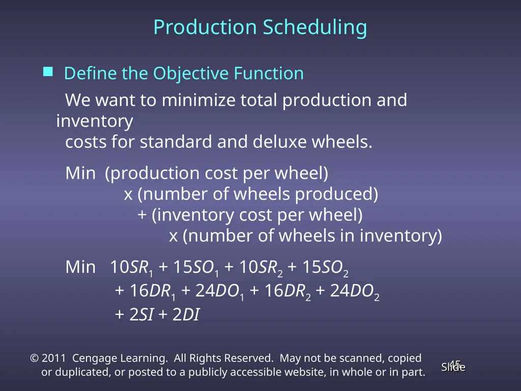 Chapter 4 Linear Programming Applications in - slide 45 of 70