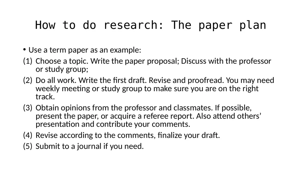 How to Do Research and Write Academic Papers Xiao - slide 13 of 15