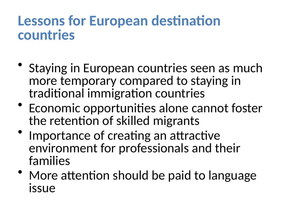 Experiences in host countries and return plans: - slide 19 of 20