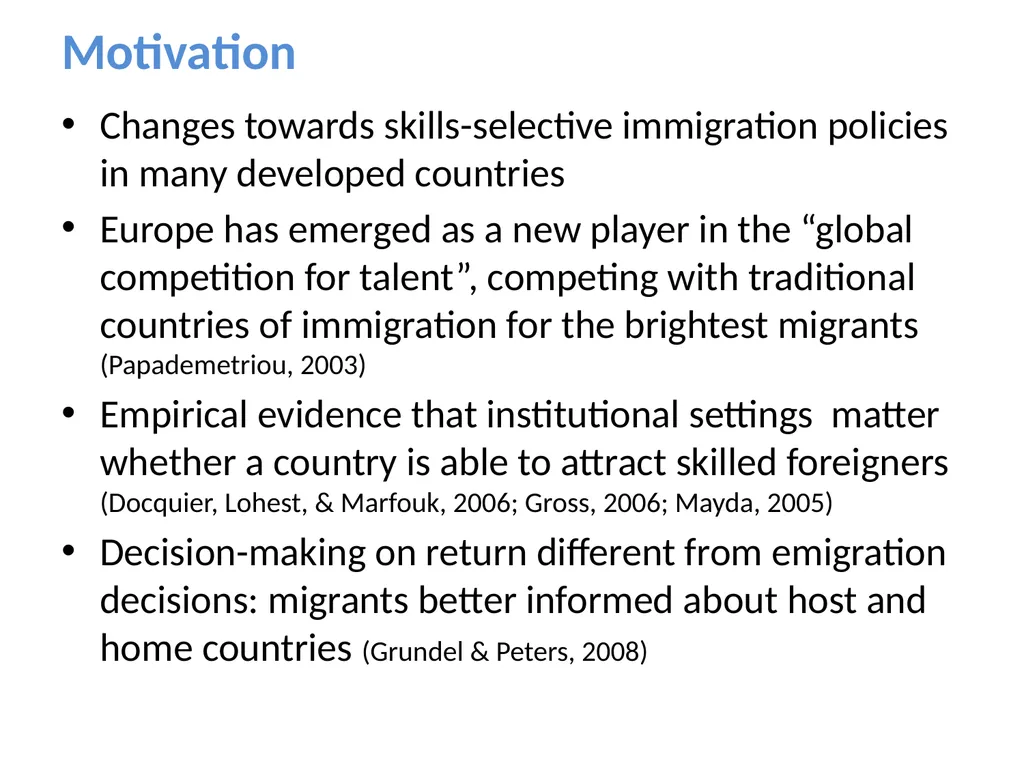 Experiences in host countries and return plans: - slide 2 of 20