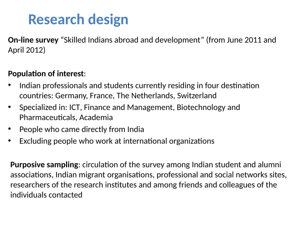 Experiences in host countries and return plans: - slide 8 of 20