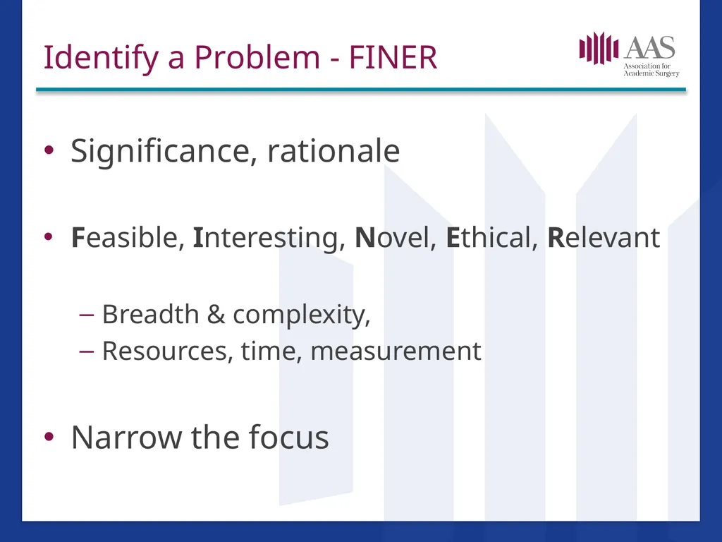 Research in Surgical Education Hilary Sanfey MB. - slide 7 of 35