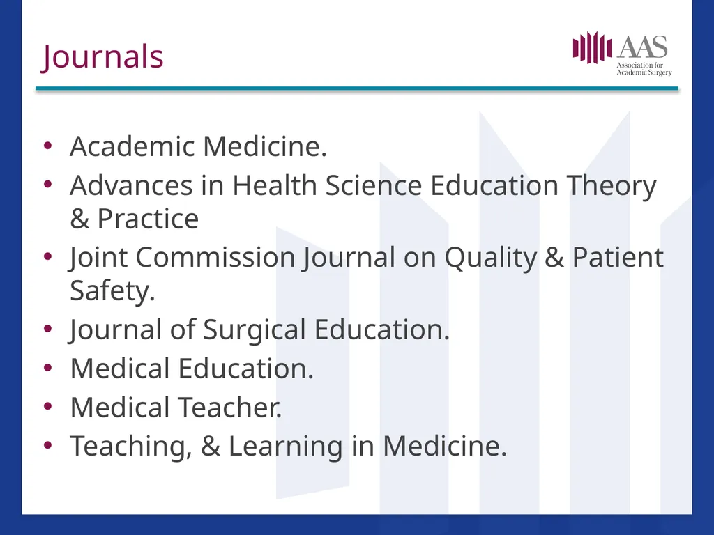 Research in Surgical Education Hilary Sanfey MB. - slide 33 of 35