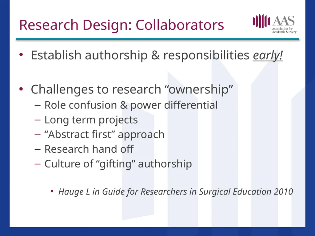 Research in Surgical Education Hilary Sanfey MB. - slide 15 of 35