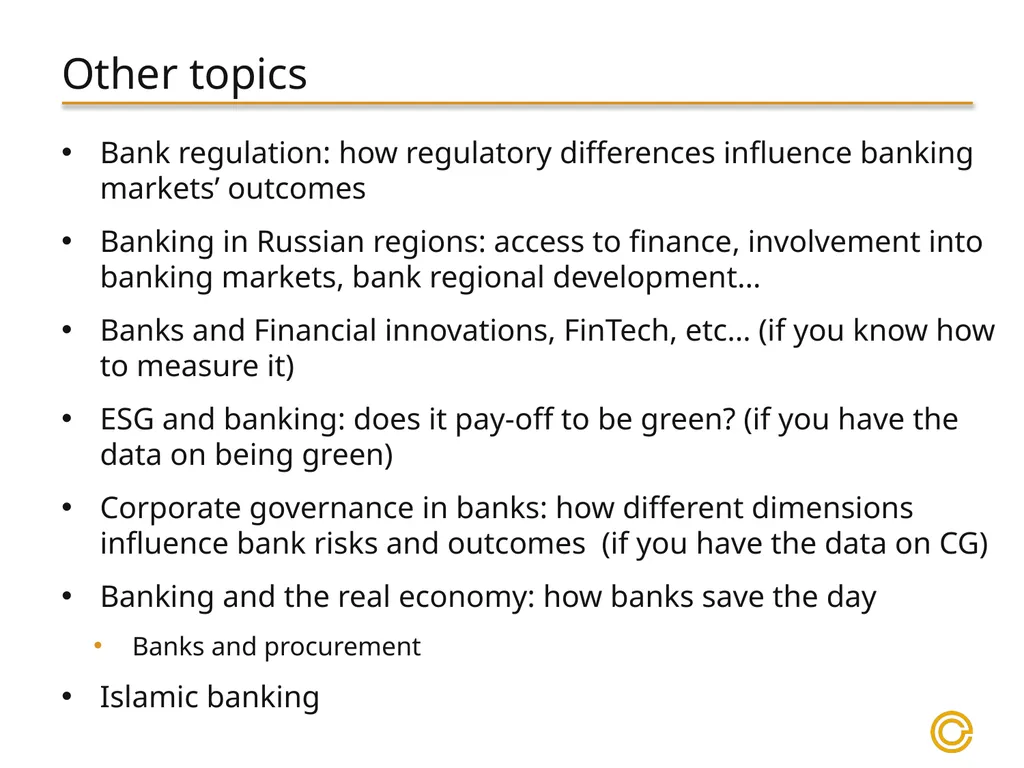 Topics, Research Agenda, Cooperation Principles - slide 14 of 16