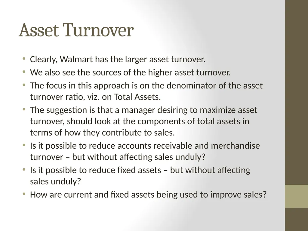 The Dupont Model: Introduction P.V. Viswanath - slide 15 of 44