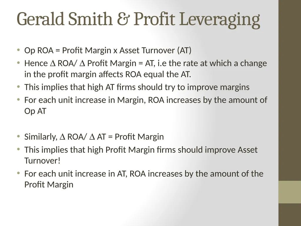 The Dupont Model: Introduction P.V. Viswanath - slide 41 of 44