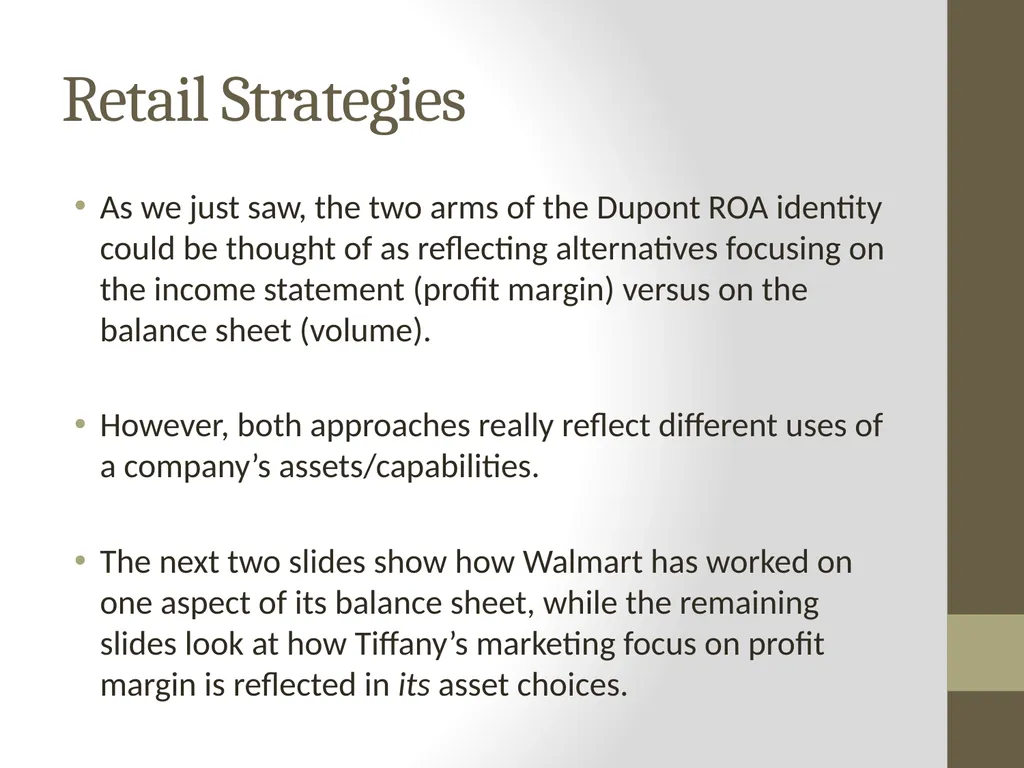 The Dupont Model: Introduction P.V. Viswanath - slide 25 of 44