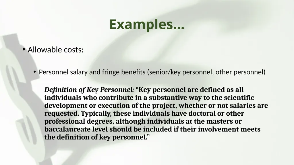 Preparing your Research Proposal Budget & Budget - slide 9 of 17