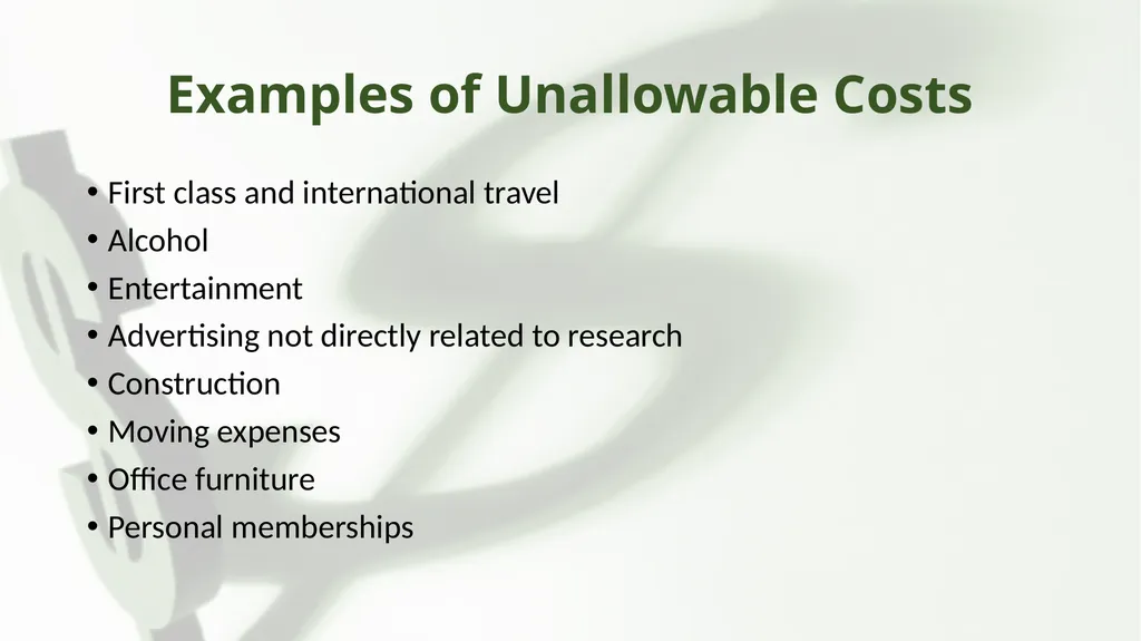 Preparing your Research Proposal Budget & Budget - slide 11 of 17