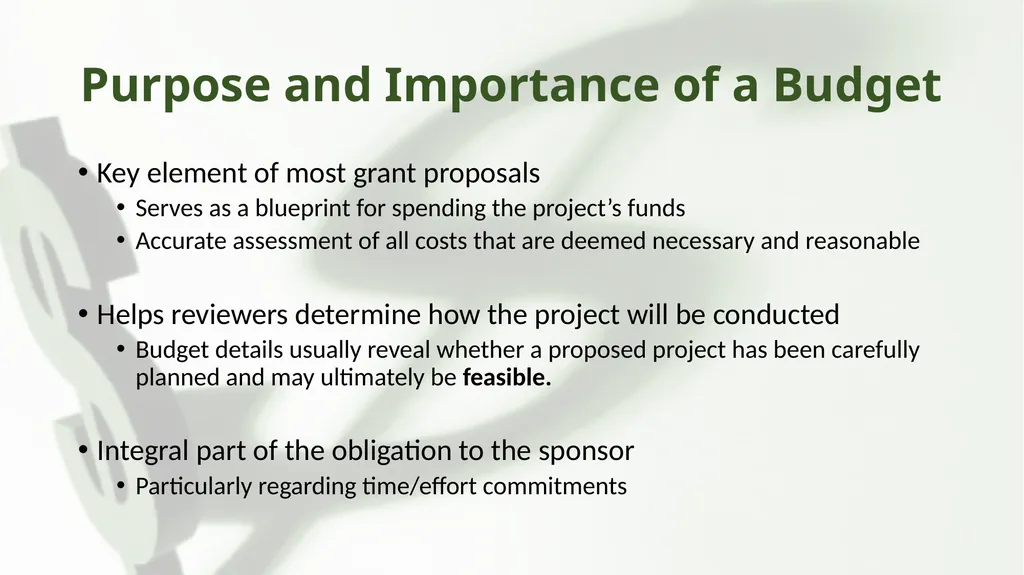 Preparing your Research Proposal Budget & Budget - slide 12 of 17