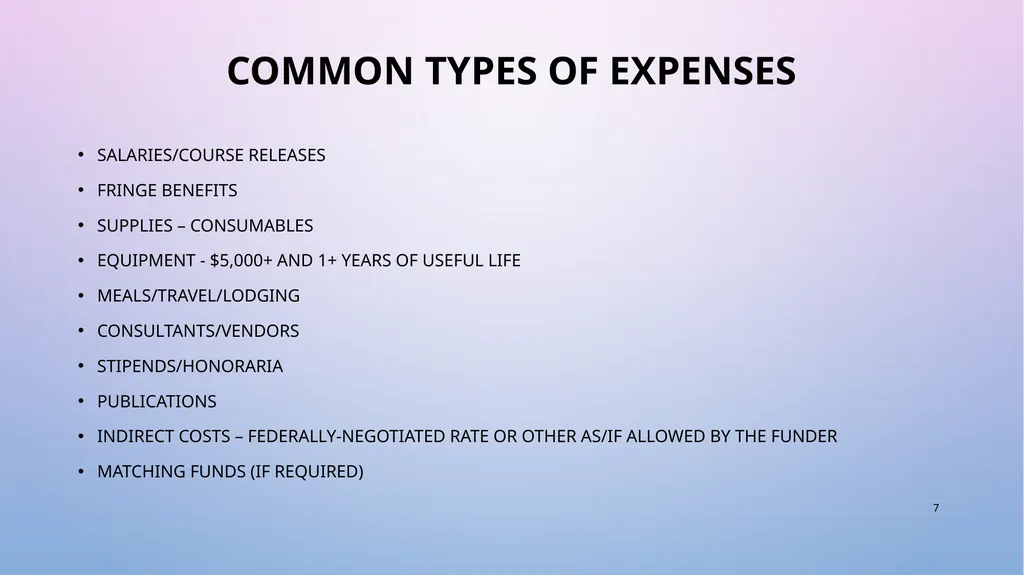 Demystifying Grant BudgetS Dorothy Warner - slide 7 of 13