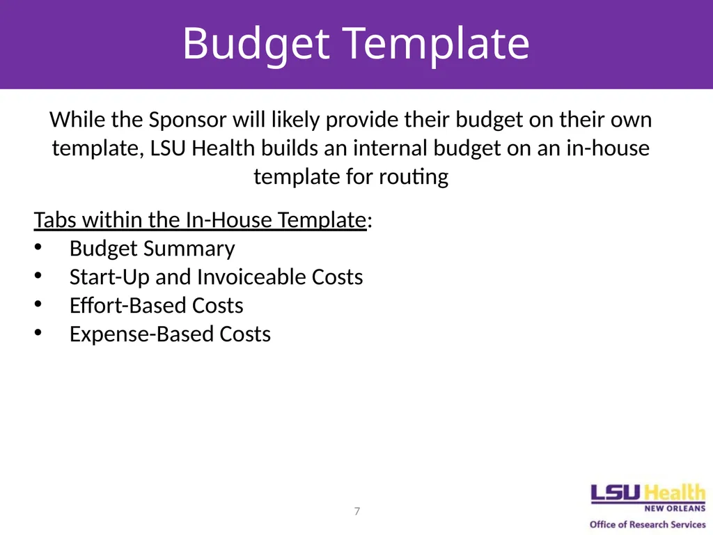 Budgeting for Clinical Trials Objectives Describe - slide 7 of 14