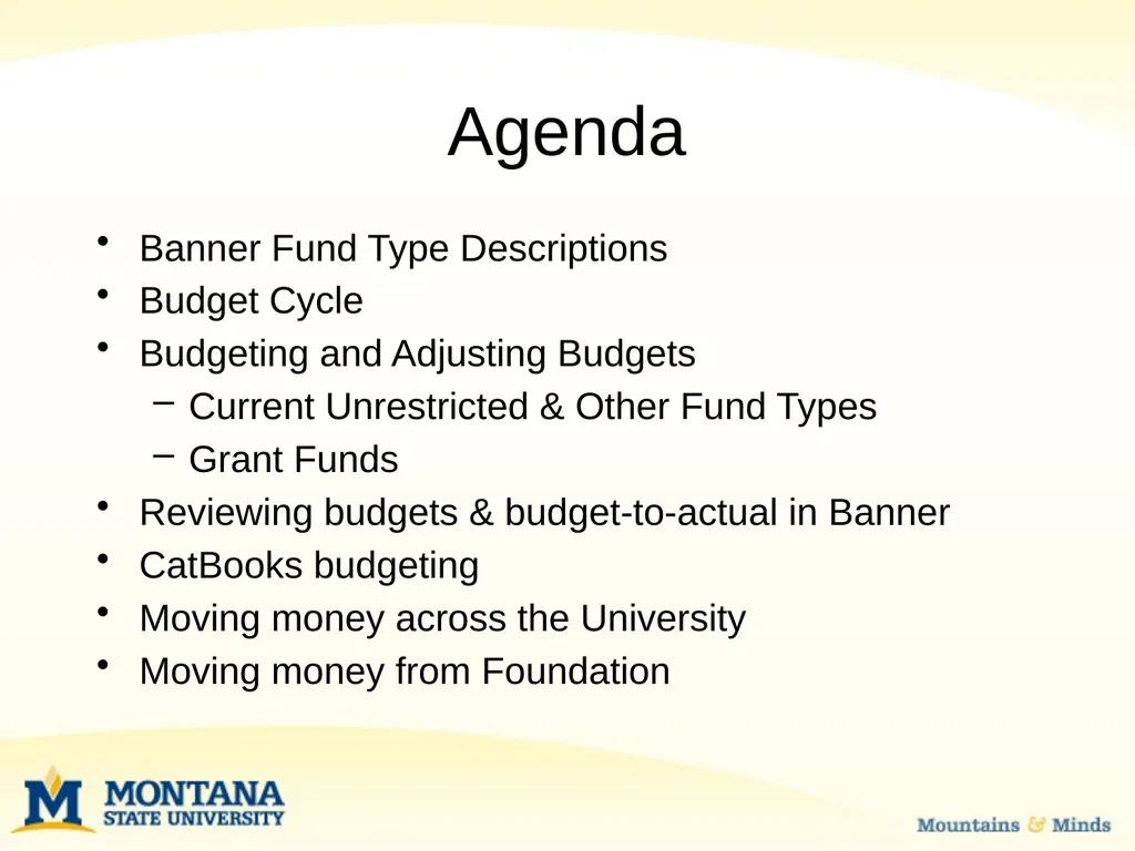 Budget Basics & MSU Funding Sources Financial - slide 2 of 47