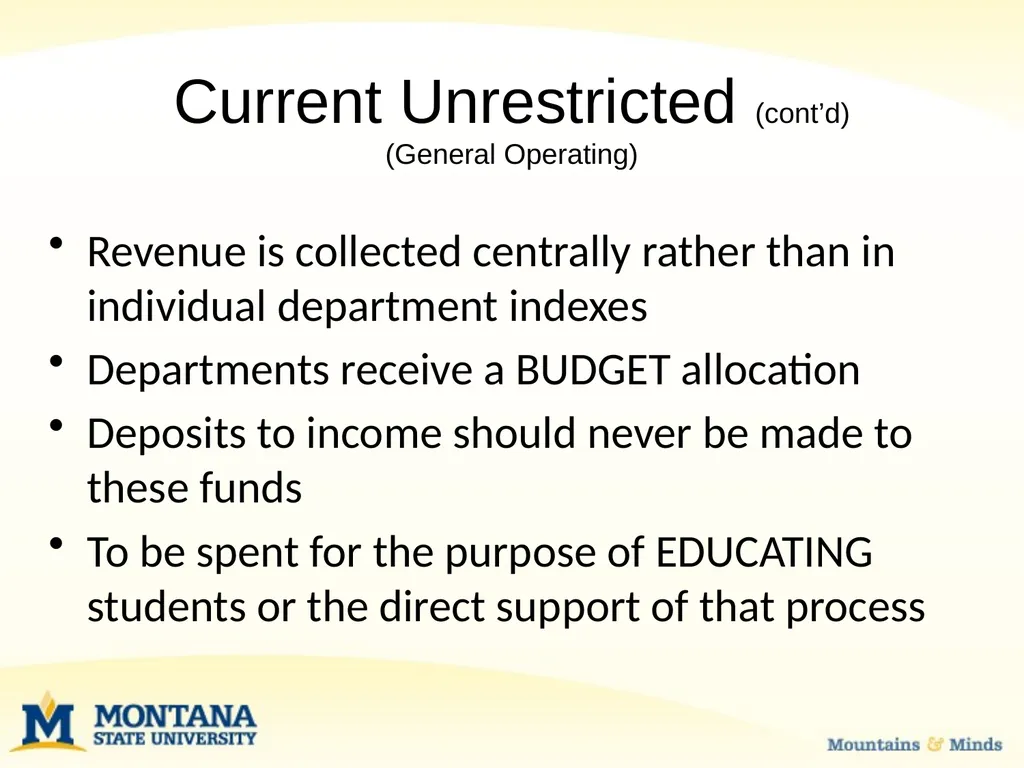 Budget Basics & MSU Funding Sources Financial - slide 5 of 47