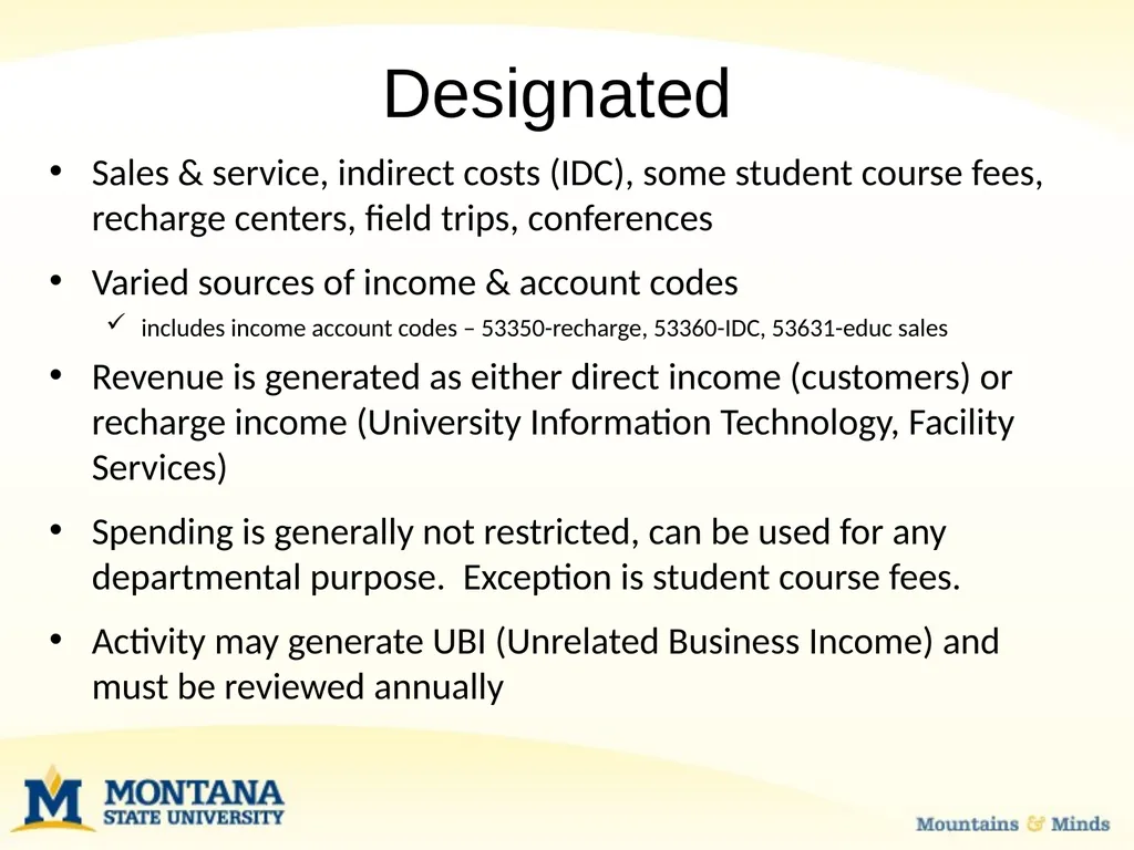 Budget Basics & MSU Funding Sources Financial - slide 7 of 47