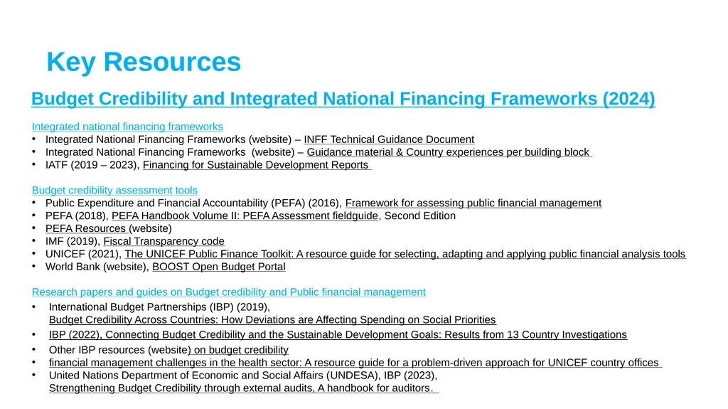 Budget Credibility and INFFs 26 April 2024 UNICEF - slide 7 of 7