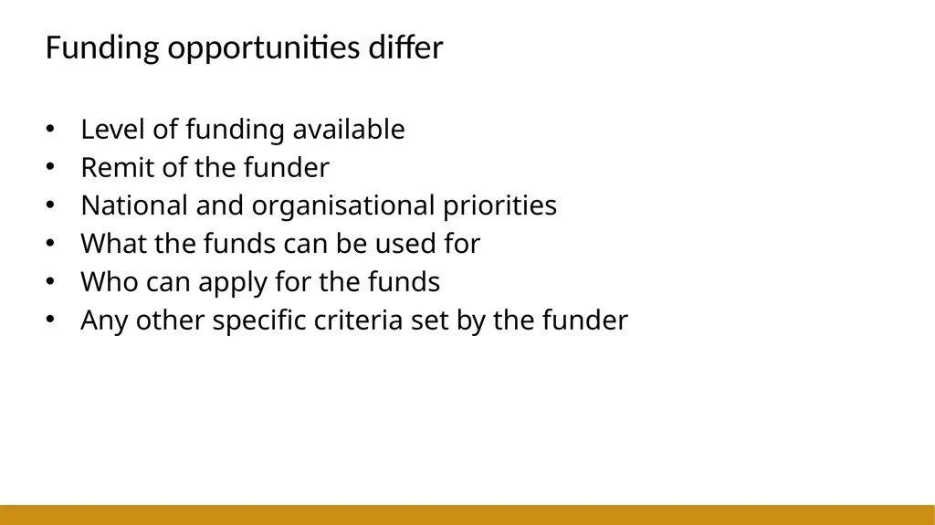 ResearchBite Getting Started with Research Funding - slide 6 of 23
