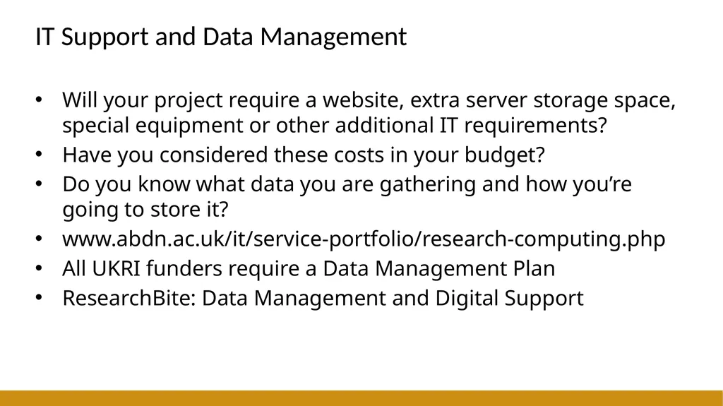 ResearchBite Getting Started with Research Funding - slide 17 of 23