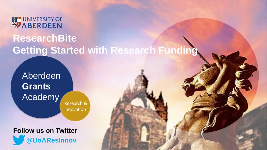 ResearchBite Getting Started with Research Funding - slide 1 of 23