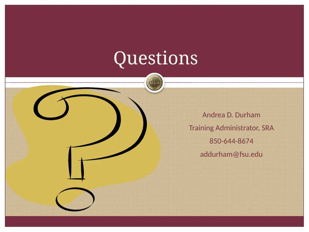 “SPEAR” Workshop October 19 & 30, 2015 Financial - slide 43 of 43