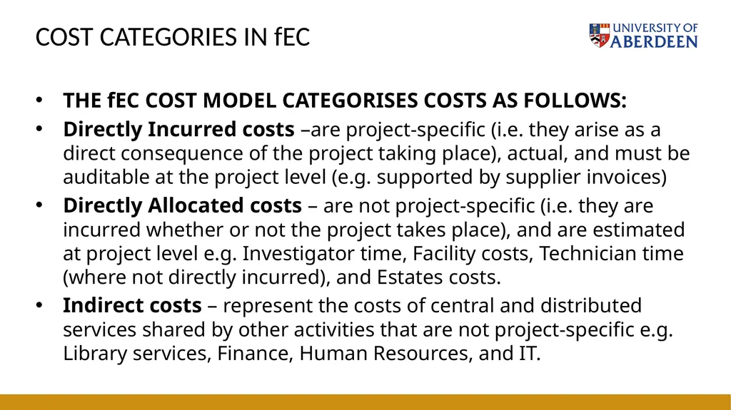 Grants Academy ResearchBites: Building Your Budget - slide 4 of 12