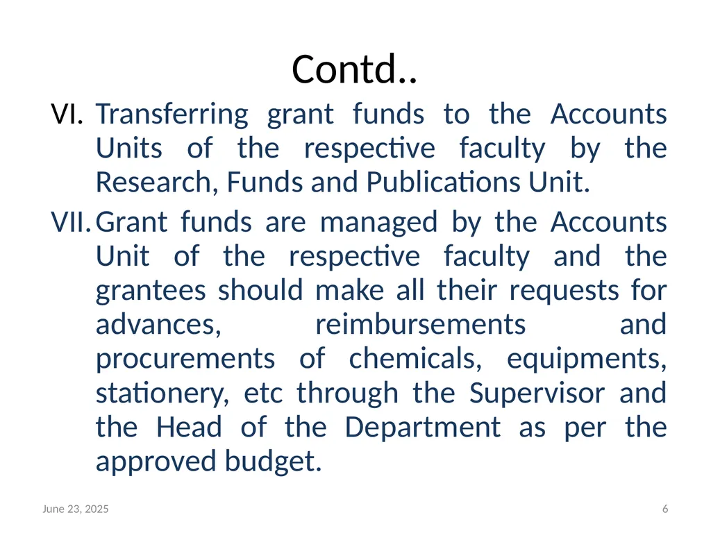 Financial aspects of the University Research - slide 6 of 13