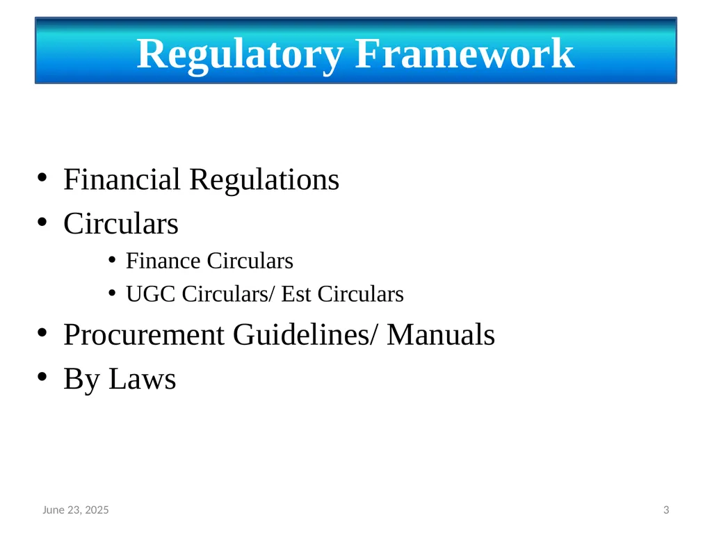 Financial aspects of the University Research - slide 3 of 13