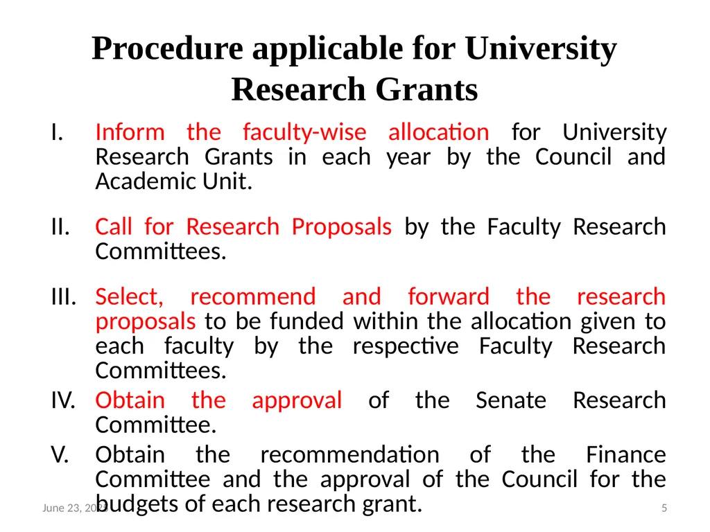 Financial aspects of the University Research - slide 5 of 13