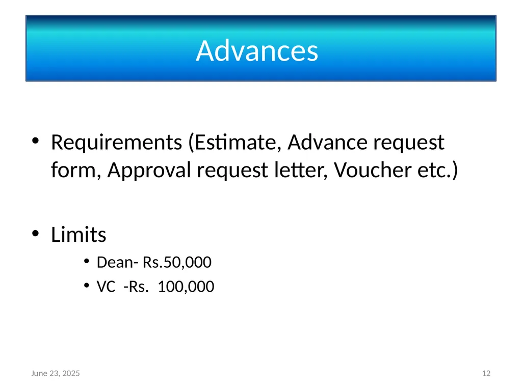 Financial aspects of the University Research - slide 12 of 13