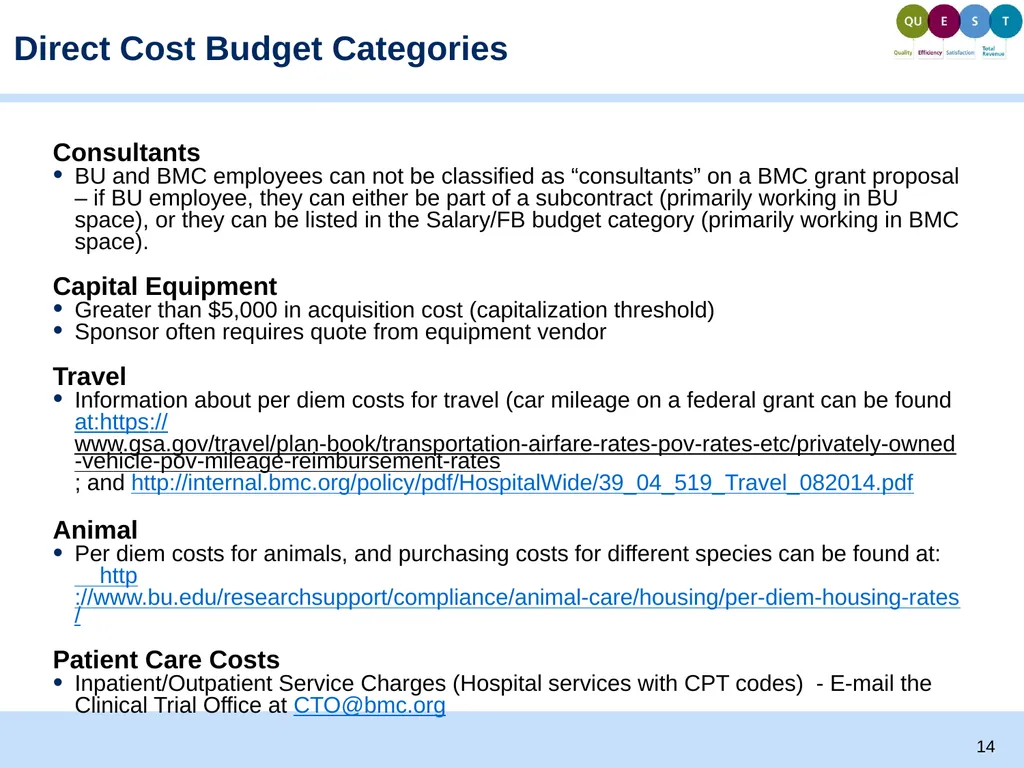 Proposal Development and Budgeting Basics Todd - slide 14 of 32
