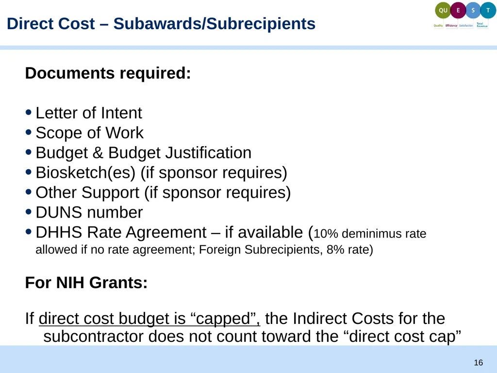 Proposal Development and Budgeting Basics Todd - slide 16 of 32