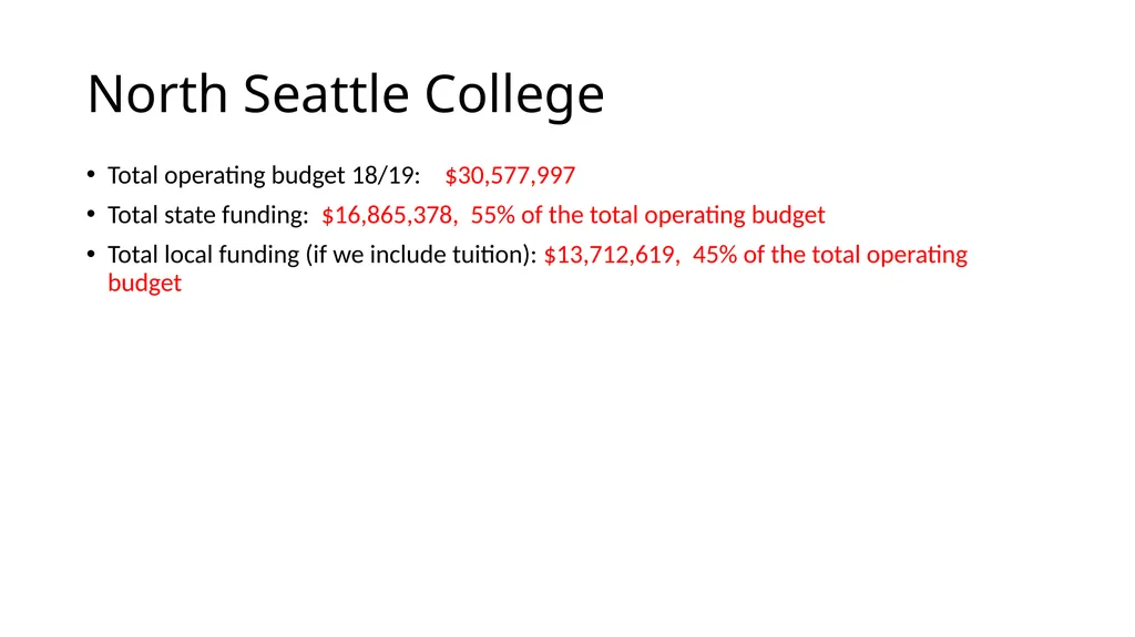 2018/2019 Budget Review For Seattle Colleges Board - slide 16 of 24