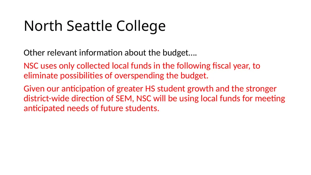 2018/2019 Budget Review For Seattle Colleges Board - slide 19 of 24