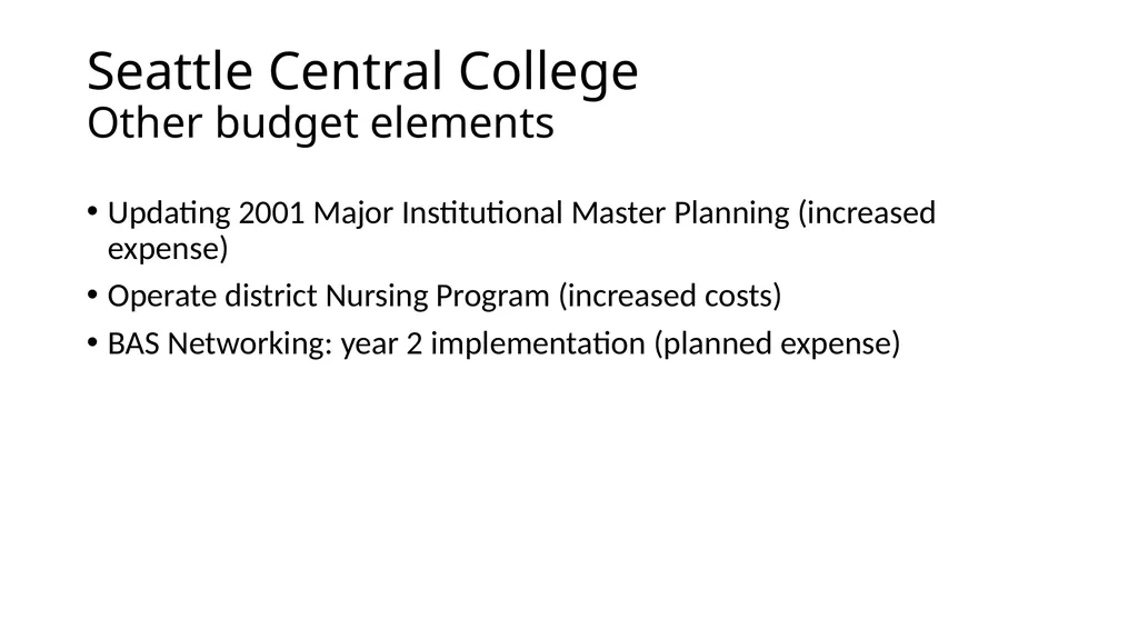 2018/2019 Budget Review For Seattle Colleges Board - slide 15 of 24