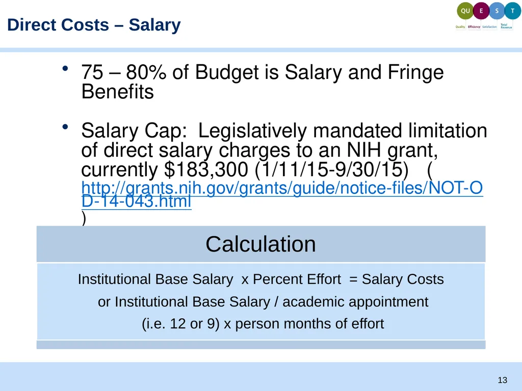 Proposal Development and Budgeting Basics Ellen - slide 13 of 26