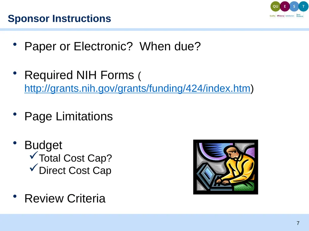 Proposal Development and Budgeting Basics Ellen - slide 7 of 26