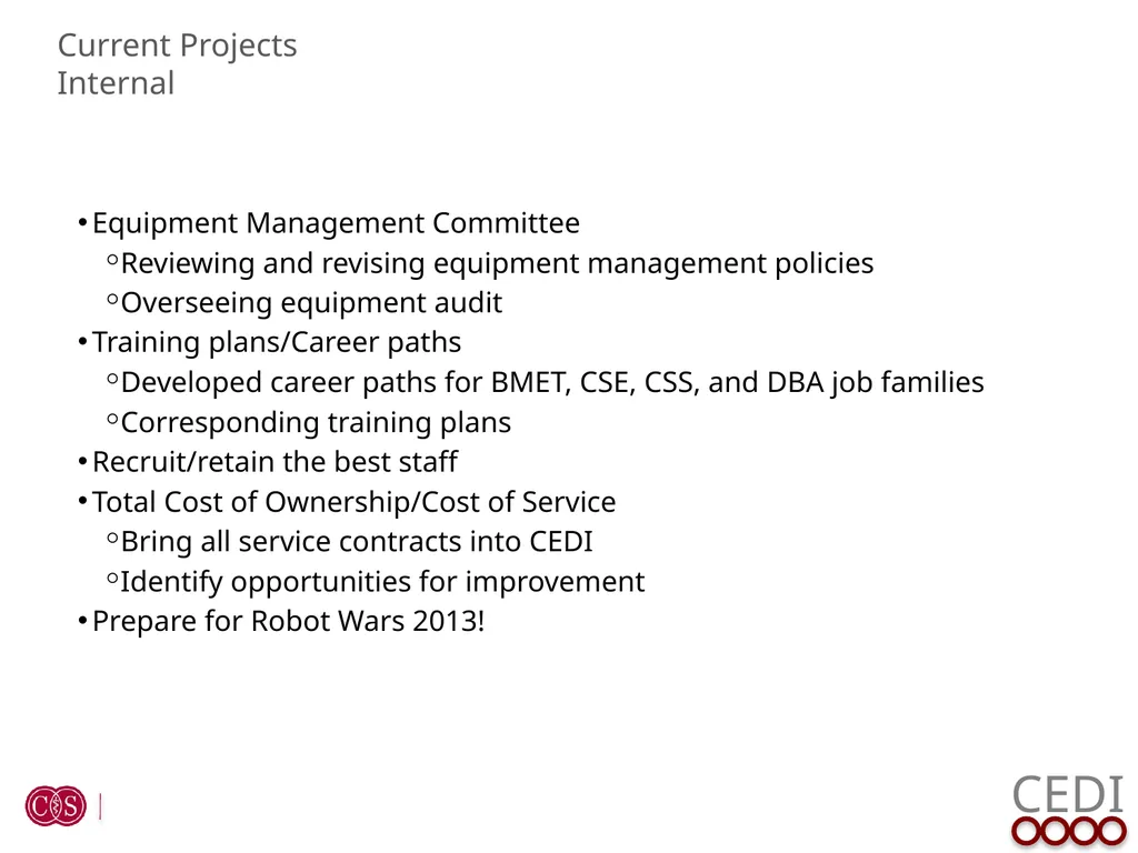 Clinical Engineering & Device Integration (CEDI) - slide 14 of 16