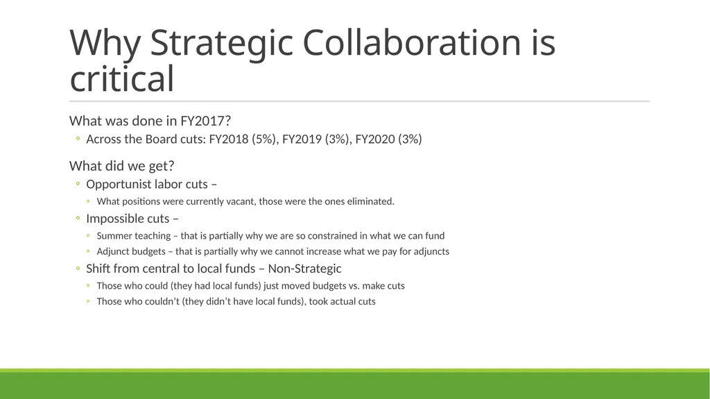FACULTY ASSEMBLY Fall Semester, 2023 Budget - slide 21 of 27