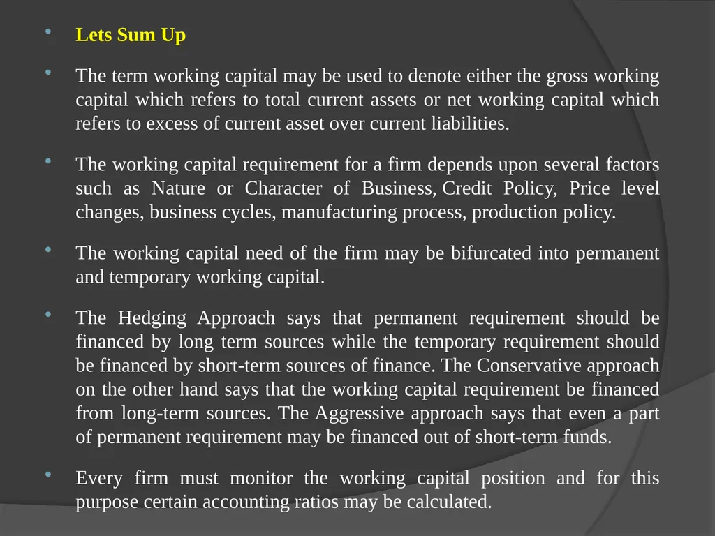 Presentation on Working Capital Management for - slide 25 of 26