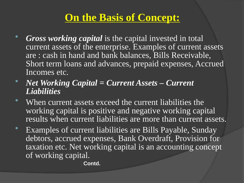 Presentation on Working Capital Management for - slide 5 of 26
