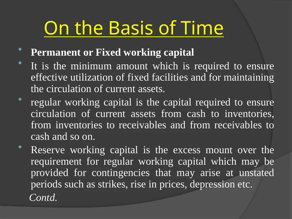 Presentation on Working Capital Management for - slide 6 of 26