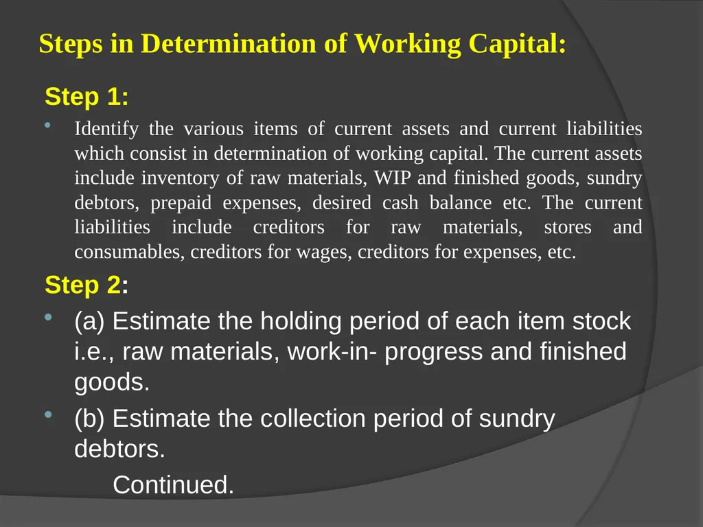 Presentation on Working Capital Management for - slide 17 of 26