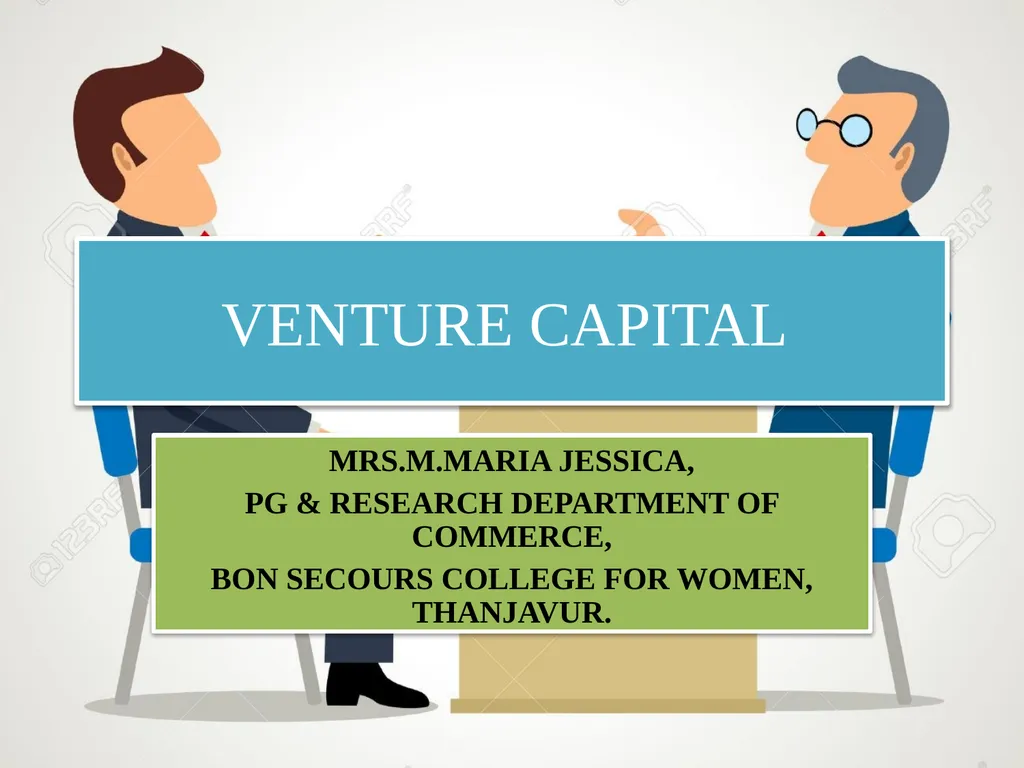 VENTURE CAPITAL MRS.M.MARIA JESSICA, PG & RESEARCH