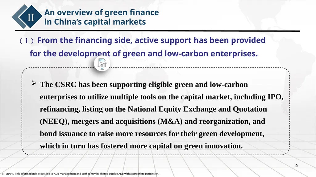 Leveraging the Capital Market to Support Green and - slide 6 of 14